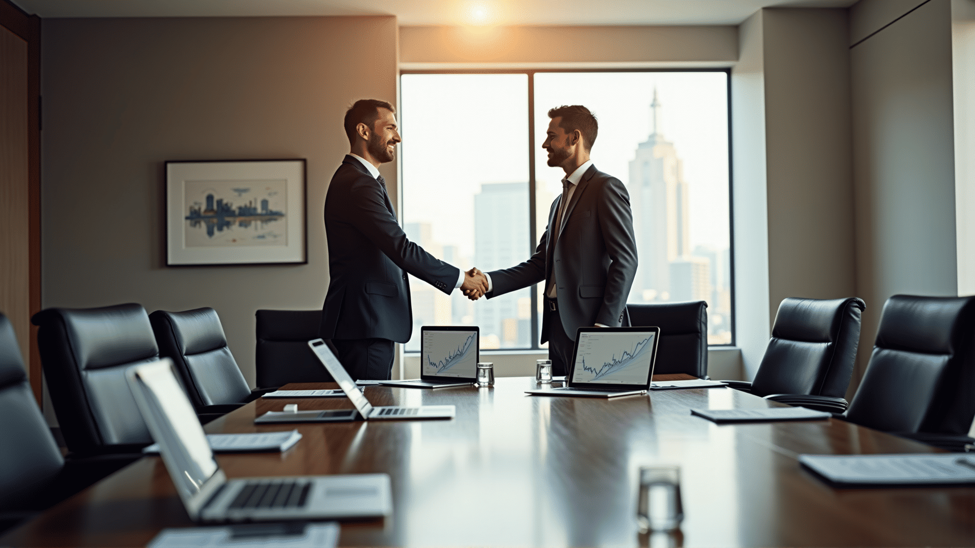 Business partnership meeting