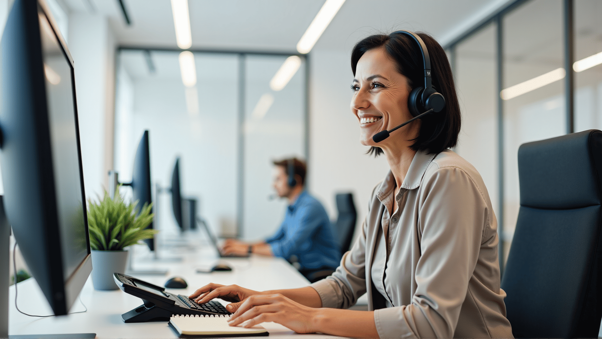 Customer support assisting